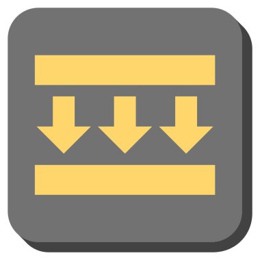 Basıncı aşağı yuvarlatılmış kare vektör simgesi