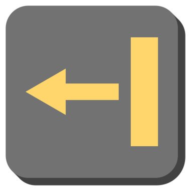 Sol yuvarlak kare vektör simge çekin