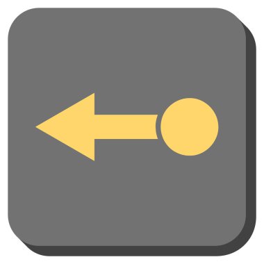 Sol yuvarlak kare vektör simge çekin