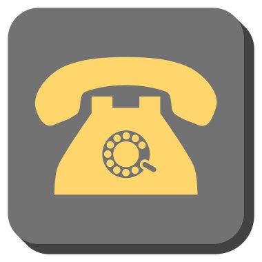 Nabız telefon yuvarlak kare vektör simgesi