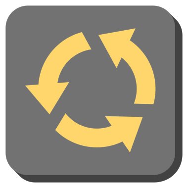 Geri dönüşüm yuvarlatılmış kare vektör simgesi