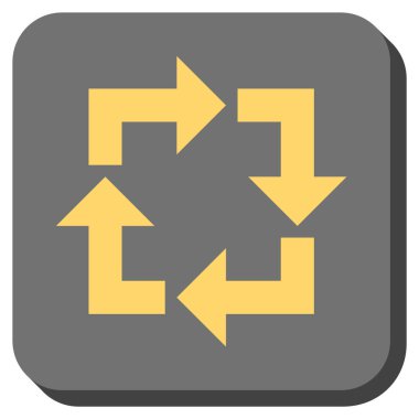 Geri dönüşüm yuvarlatılmış kare vektör simgesi