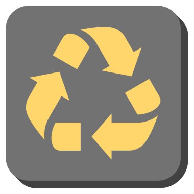 Geri dönüşüm yuvarlatılmış kare vektör simgesi