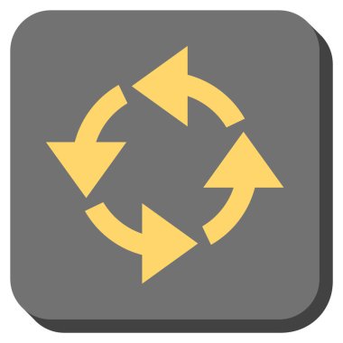 Geri dönüşüm yuvarlatılmış kare vektör simgesi