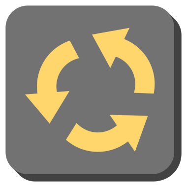 Geri dönüşüm yuvarlatılmış kare vektör simgesi