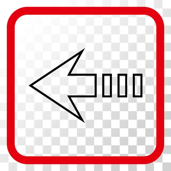 Envoyer Icône vectorielle gauche dans un cadre — Image vectorielle