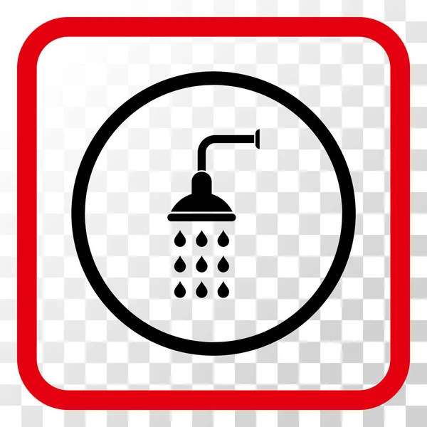 Shower Vector Icon In a Frame — Stock Vector