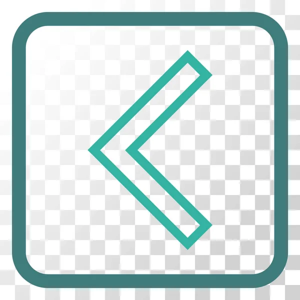 Pijlpunt links Vector Icon In een Frame — Stockvector