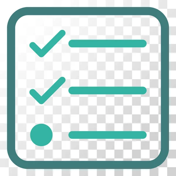 Checklist Vector Icon In a Frame — Stock Vector