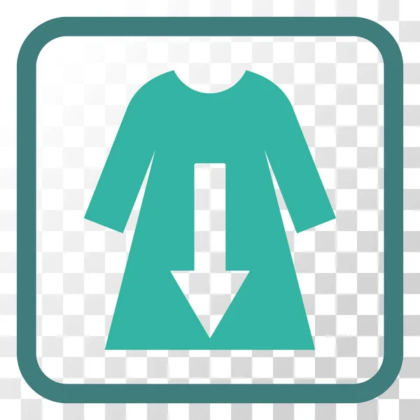Descargar vestido femenino Vector icono en un marco — Vector de stock
