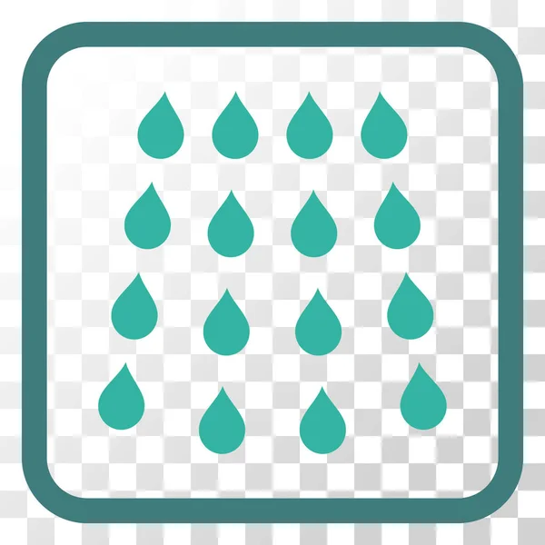 Gotas Vector icono en un marco — Vector de stock