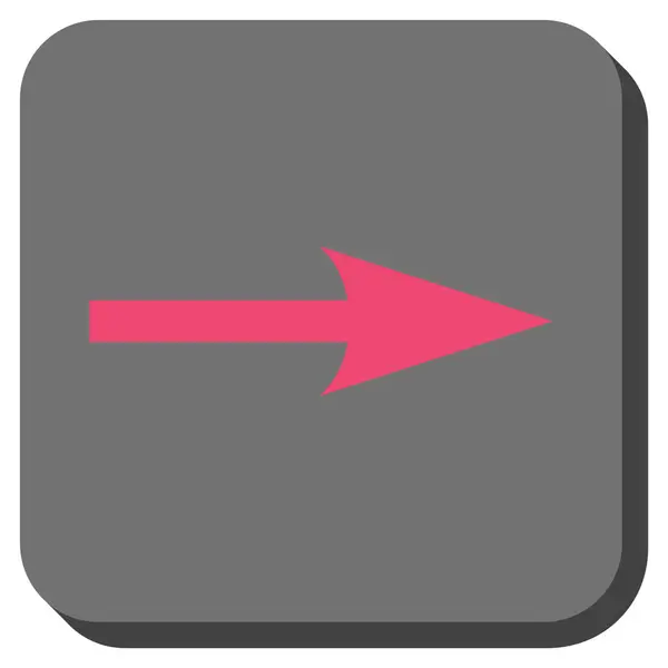 Scherpe pijl rechts afgerond vierkant Vector Icon — Stockvector