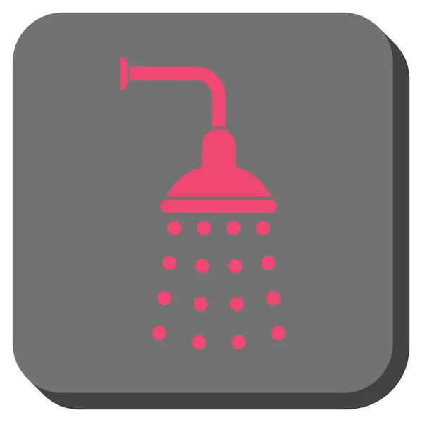 Shower Rounded Square Vector Icon — Stockvector