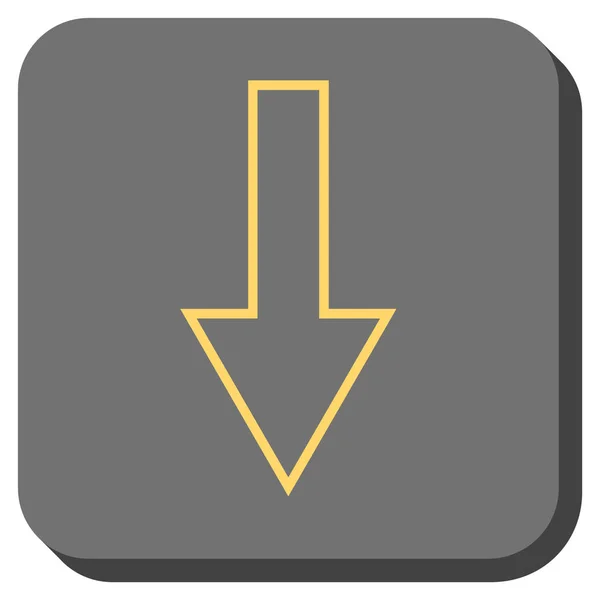 Flecha hacia abajo redondeado cuadrado Vector icono — Archivo Imágenes Vectoriales