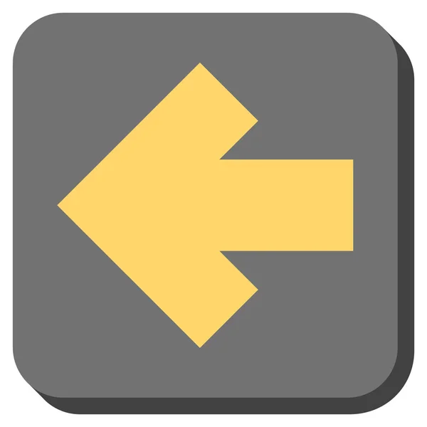 Flecha izquierda redondeada cuadrado Vector icono — Vector de stock
