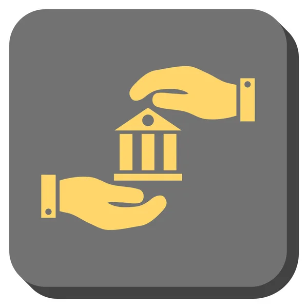 Bank Service afgerond vierkant Vector Icon — Stockvector