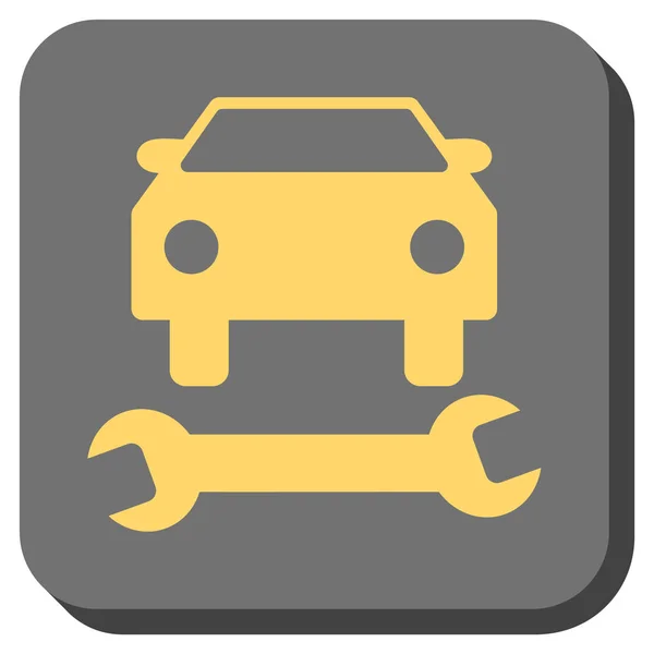 Reparación de coches redondeado cuadrado Vector icono — Archivo Imágenes Vectoriales