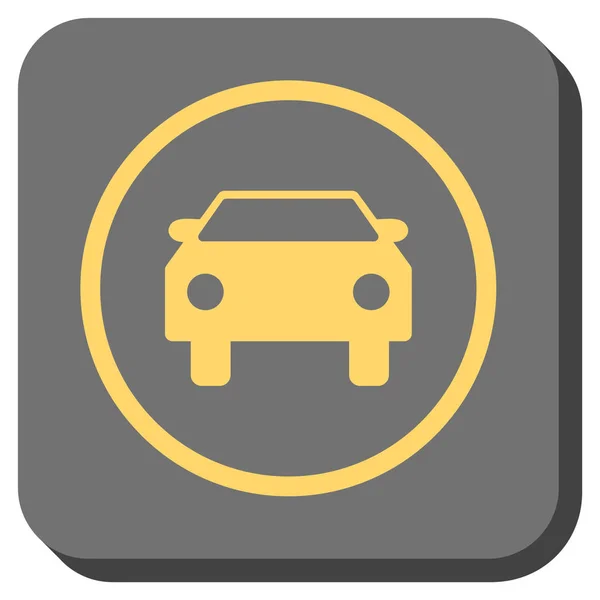 Vector cuadrado redondeado coche icono — Vector de stock