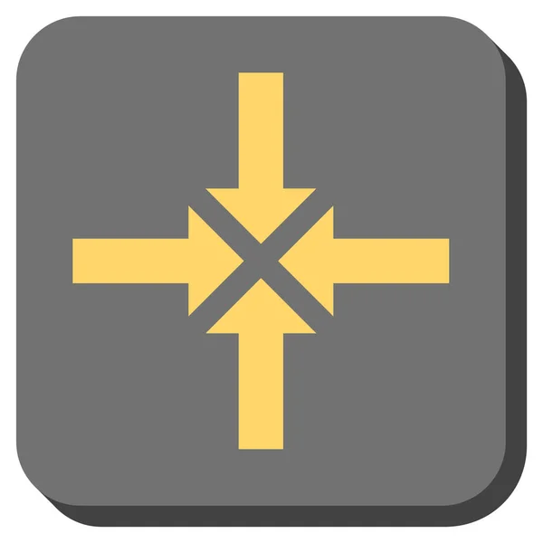 Comprimir flechas redondeadas cuadrado Vector icono — Vector de stock