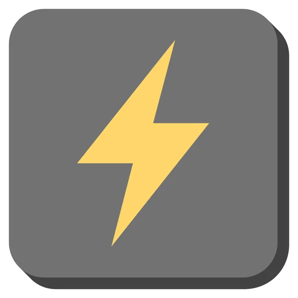 Elektrische Strike afgerond vierkant Vector Icon — Stockvector