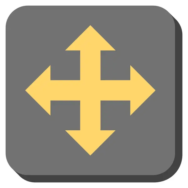 Afgeronde vierkante Vector pictogram uitvouwen — Stockvector