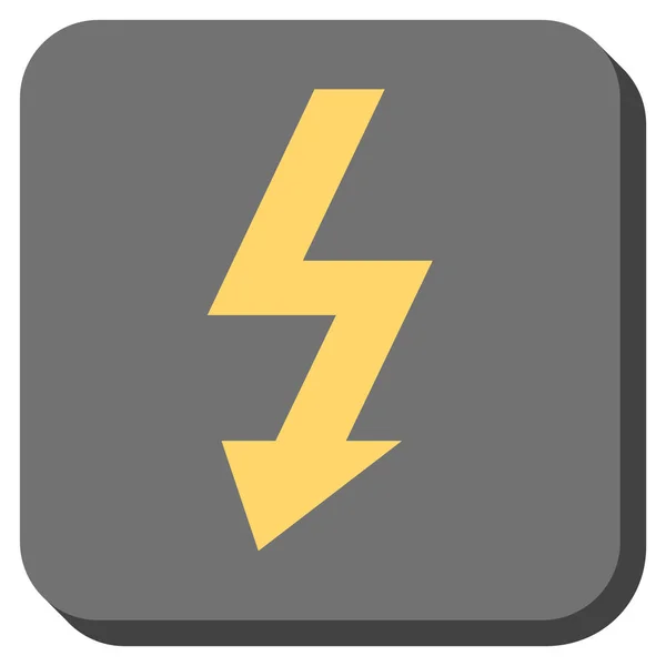 Hoogspanning afgerond vierkant Vector Icon — Stockvector