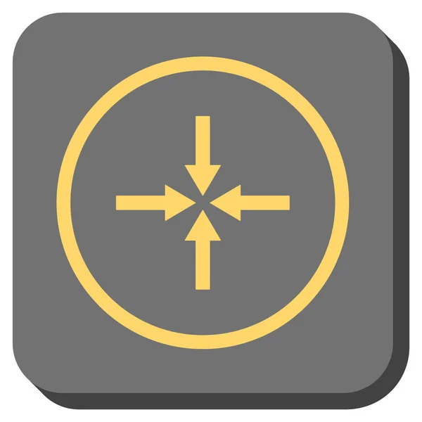 Flechas de impacto redondeadas cuadrado Vector icono — Vector de stock