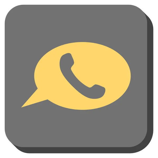 Mensaje del teléfono Cuadrado Redondeado Vector icono — Vector de stock