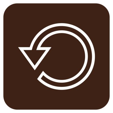 Düz kare vektör simge döndürmek