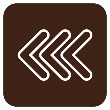 Üçlü işaretçi düz yaptı vektör simgesi kare