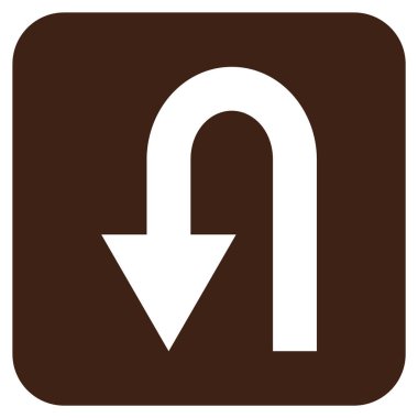 Geri düz kare vektör simge açmak