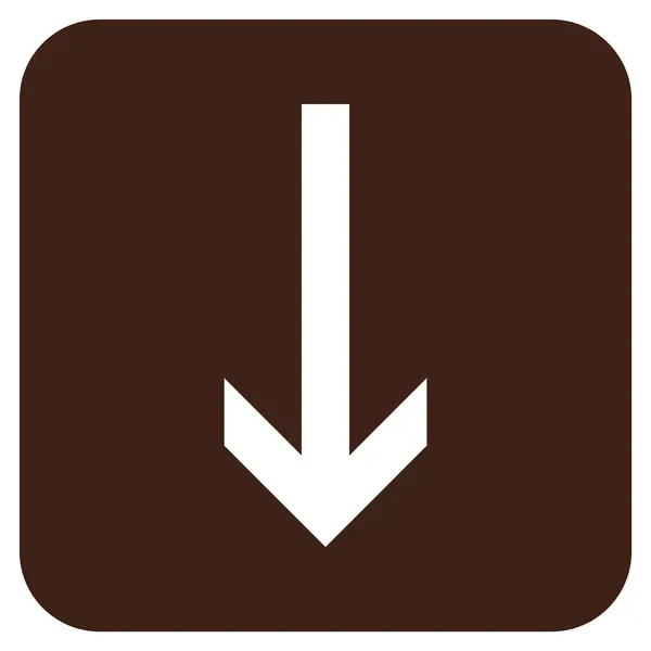 Arrow Down Flat Square Vector Icon — стоковый вектор