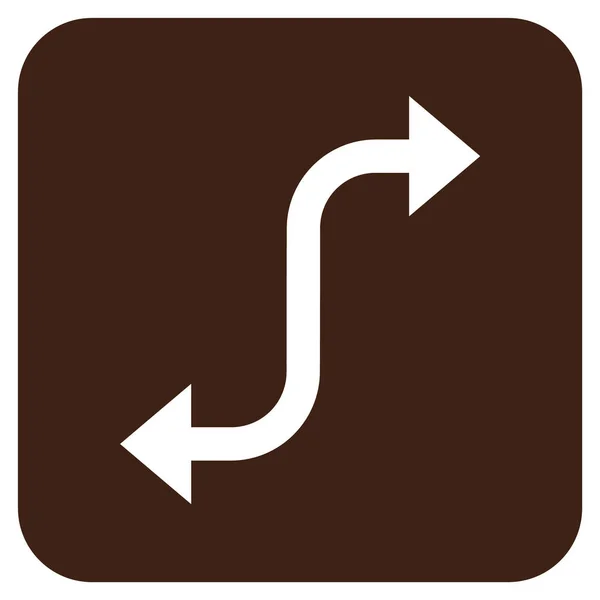 Pfeil gegenüber flach rechteckig Vektor-Symbol — Stockvektor