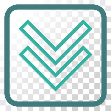 Vektör simgesi bir çerçeve içinde aşağı kaydır