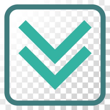 Vektör simgesi bir çerçeve içinde aşağı kaydır