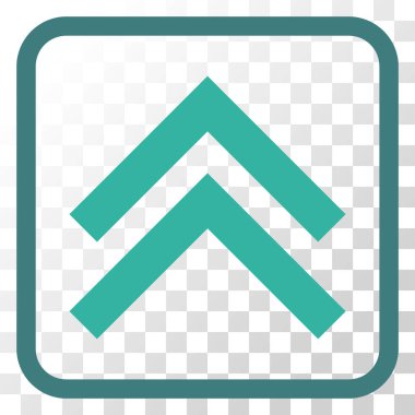 Vektör simgesi bir çerçeve içinde yukarı kayması