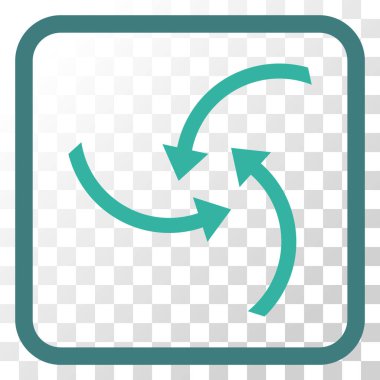 Oklar vektör simgesi bir çerçevede girdap