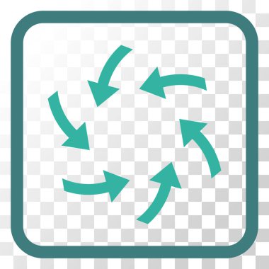 Oklar vektör simgesi bir çerçevede girdap