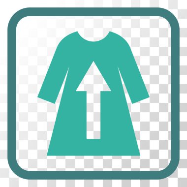 Kadın elbise vektör simgesi bir çerçeve içinde çıkar