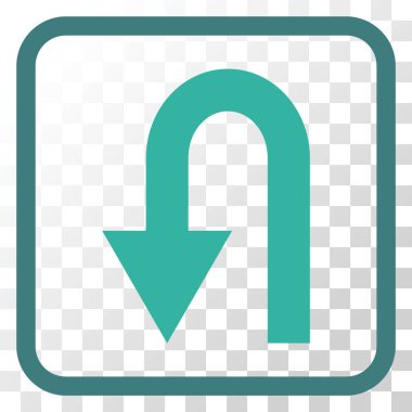 Geri vektör simge bir çerçevede açmak