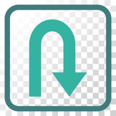 Geri vektör simge bir çerçevede açmak