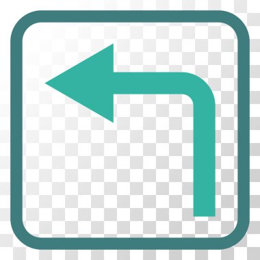 Sol vektör simge bir çerçevede açmak