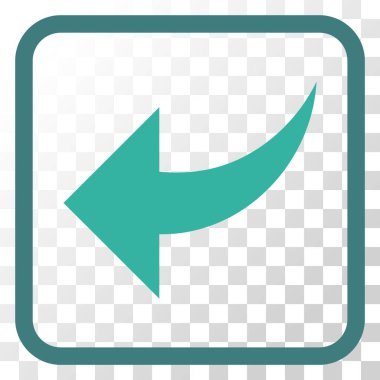 Vektör simgesi bir çerçeve içinde geri al