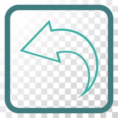 Vektör simgesi bir çerçeve içinde geri al