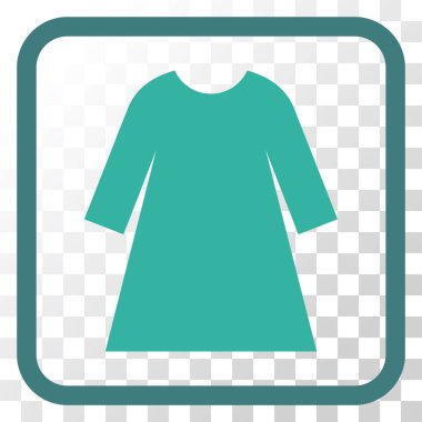 Kadın elbise vektör simgesi bir çerçeve içinde