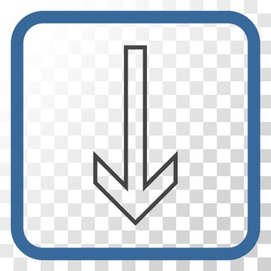 Vektör simgesi bir çerçeve içinde aşağı ok