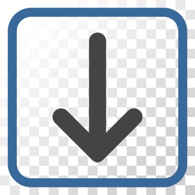 Vektör simgesi bir çerçeve içinde aşağı ok