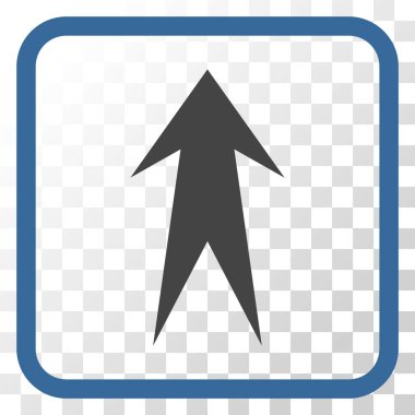 Vektör simgesi bir çerçeve içinde yukarı ok