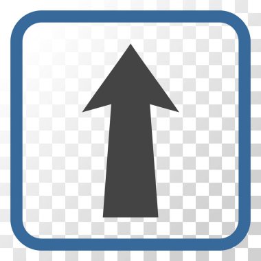 Vektör simgesi bir çerçeve içinde yukarı ok