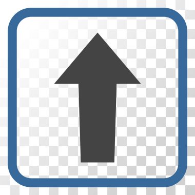 Vektör simgesi bir çerçeve içinde yukarı ok